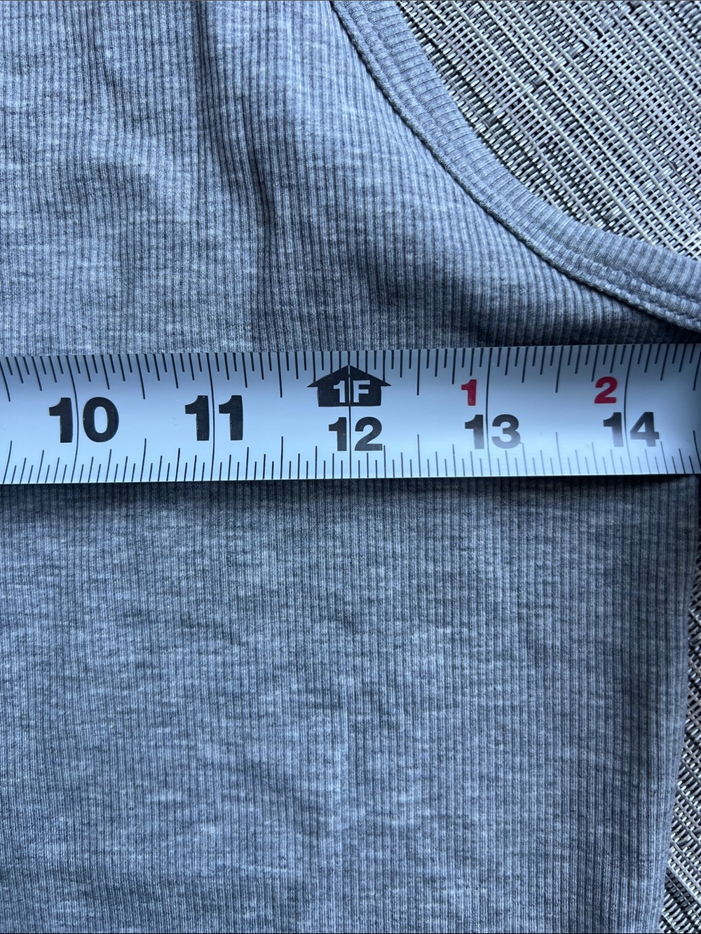 Athleta Heather Gray Ribbed Cropped High-Neck Tank - Picture 3 of 5